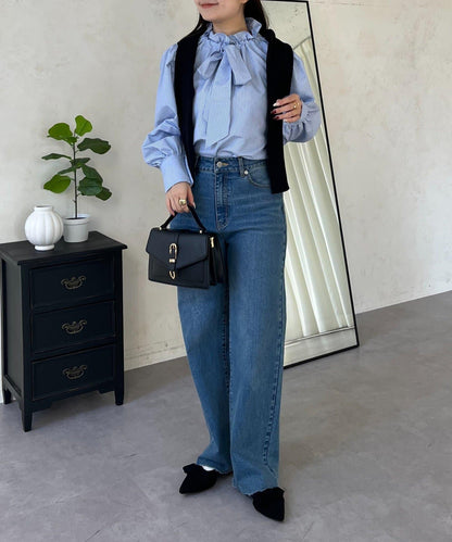 蓬袖 蝴蝶結領 女襯衫