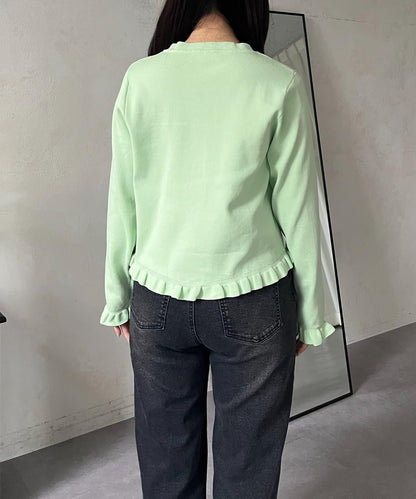 荷葉邊針織開衫