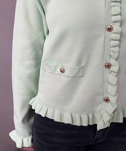 荷葉邊針織開衫