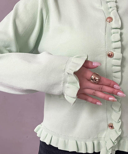 荷葉邊針織開衫