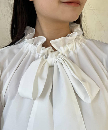 蓬袖 蝴蝶結領 女襯衫