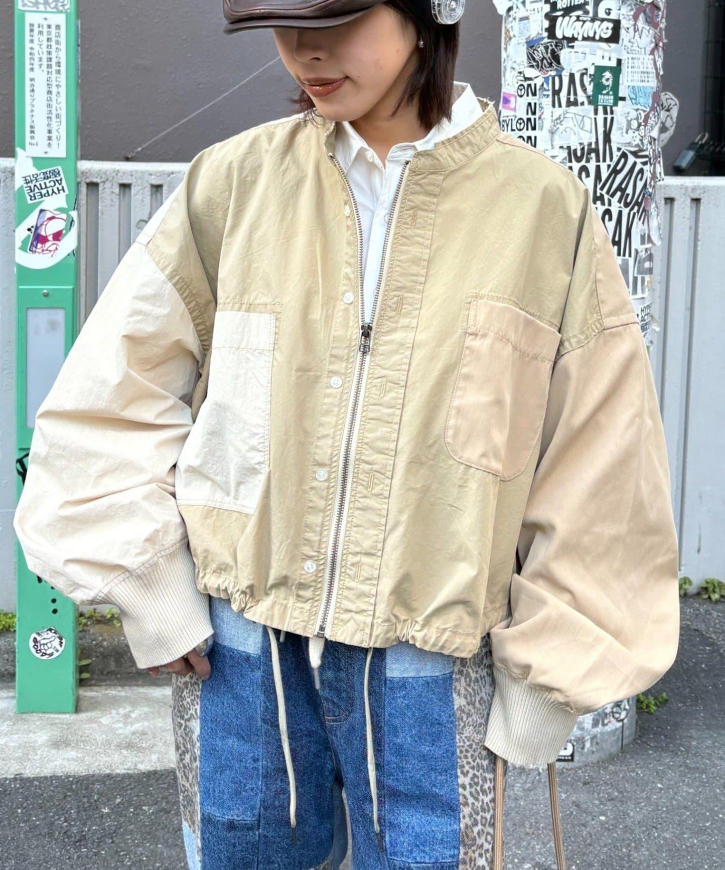 etsinta 改造風拉鍊襯衫夾克