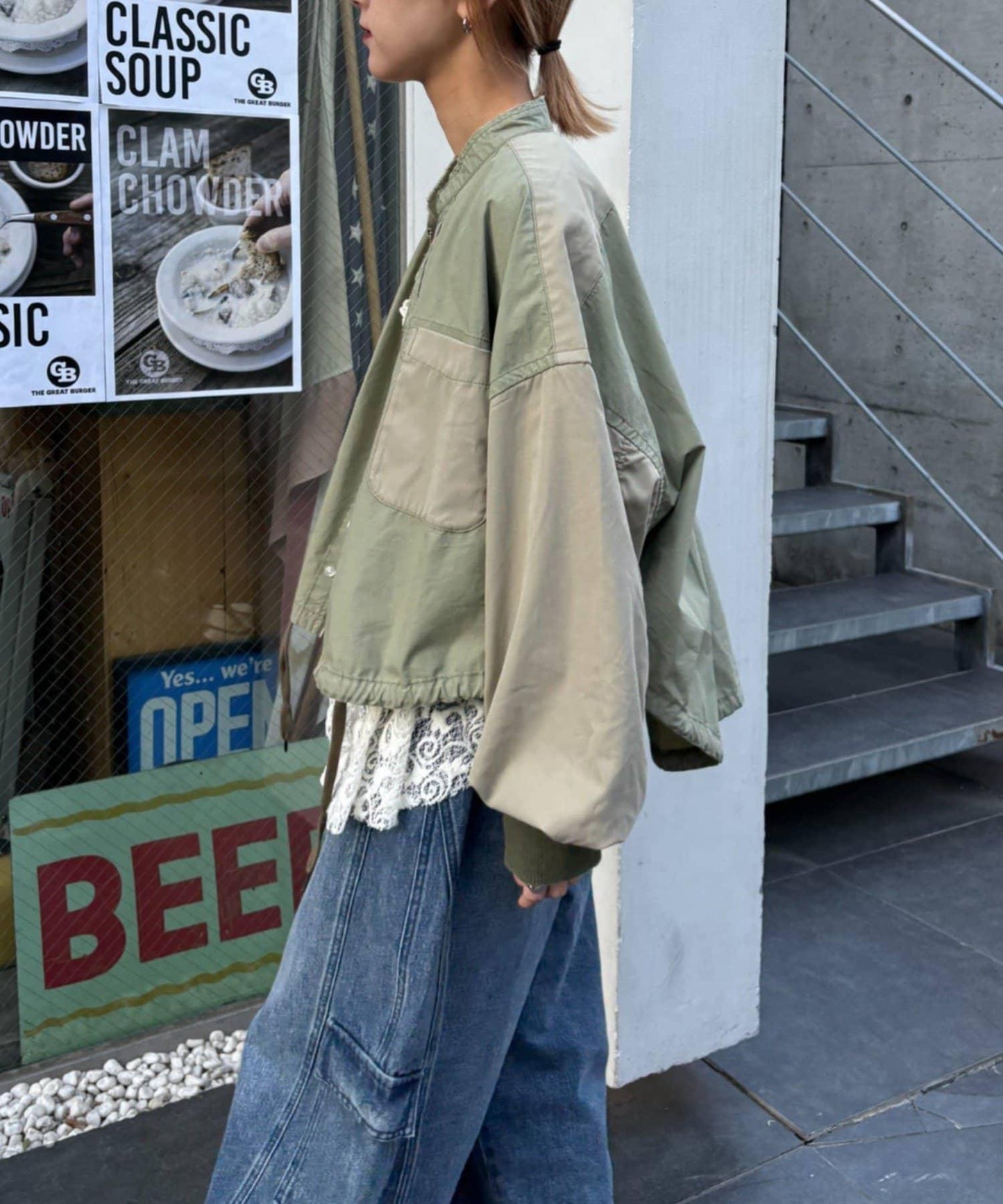 etsinta 改造風拉鍊襯衫夾克