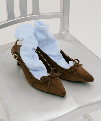 yomo企劃 蝴蝶結繫帶高跟鞋