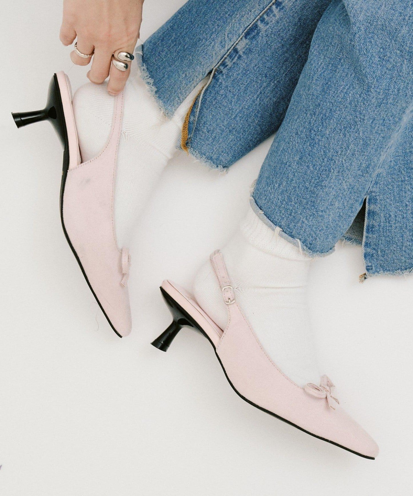 yomo企劃 蝴蝶結繫帶高跟鞋