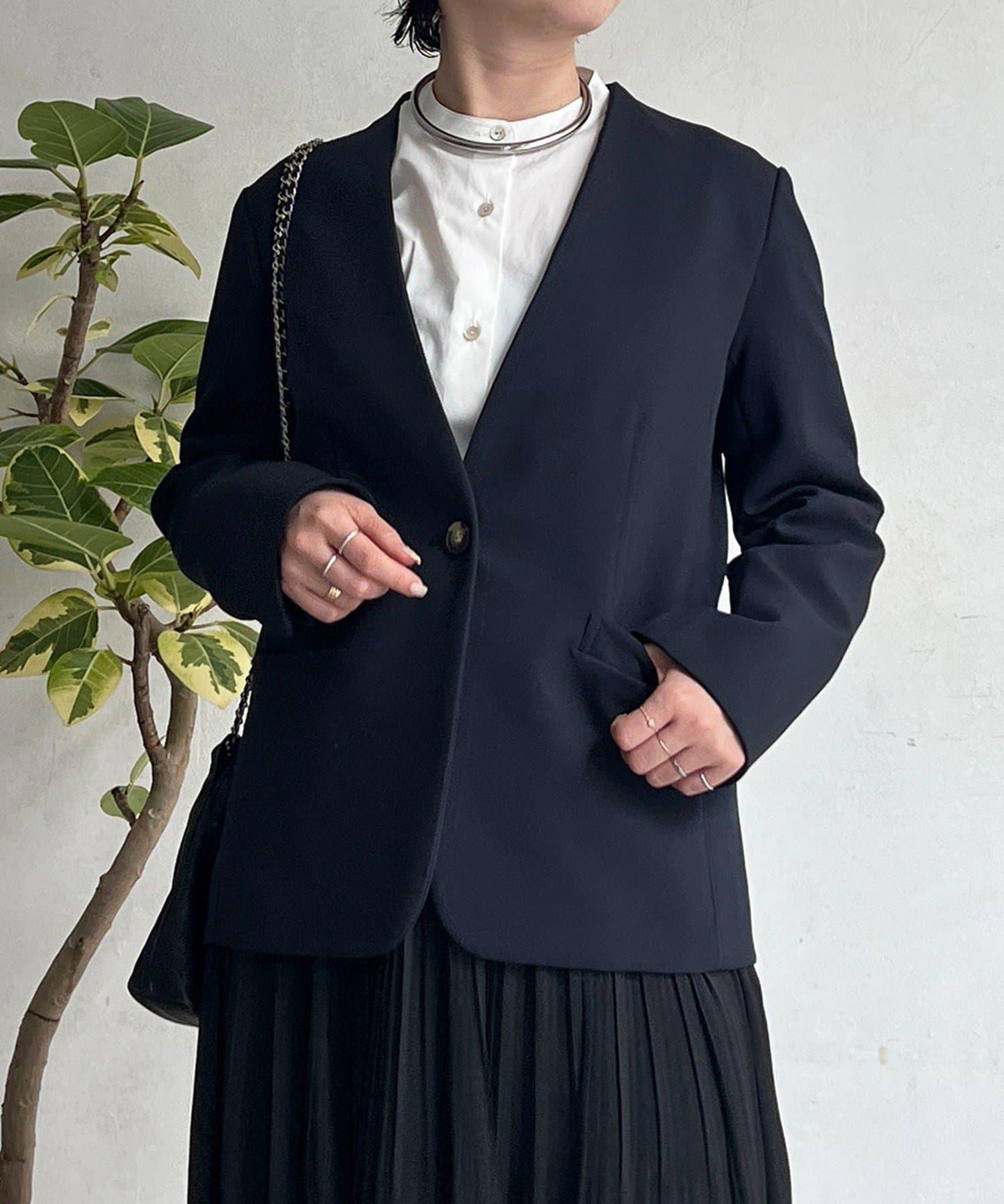 正式禮儀TR雙層織單排扣夾克