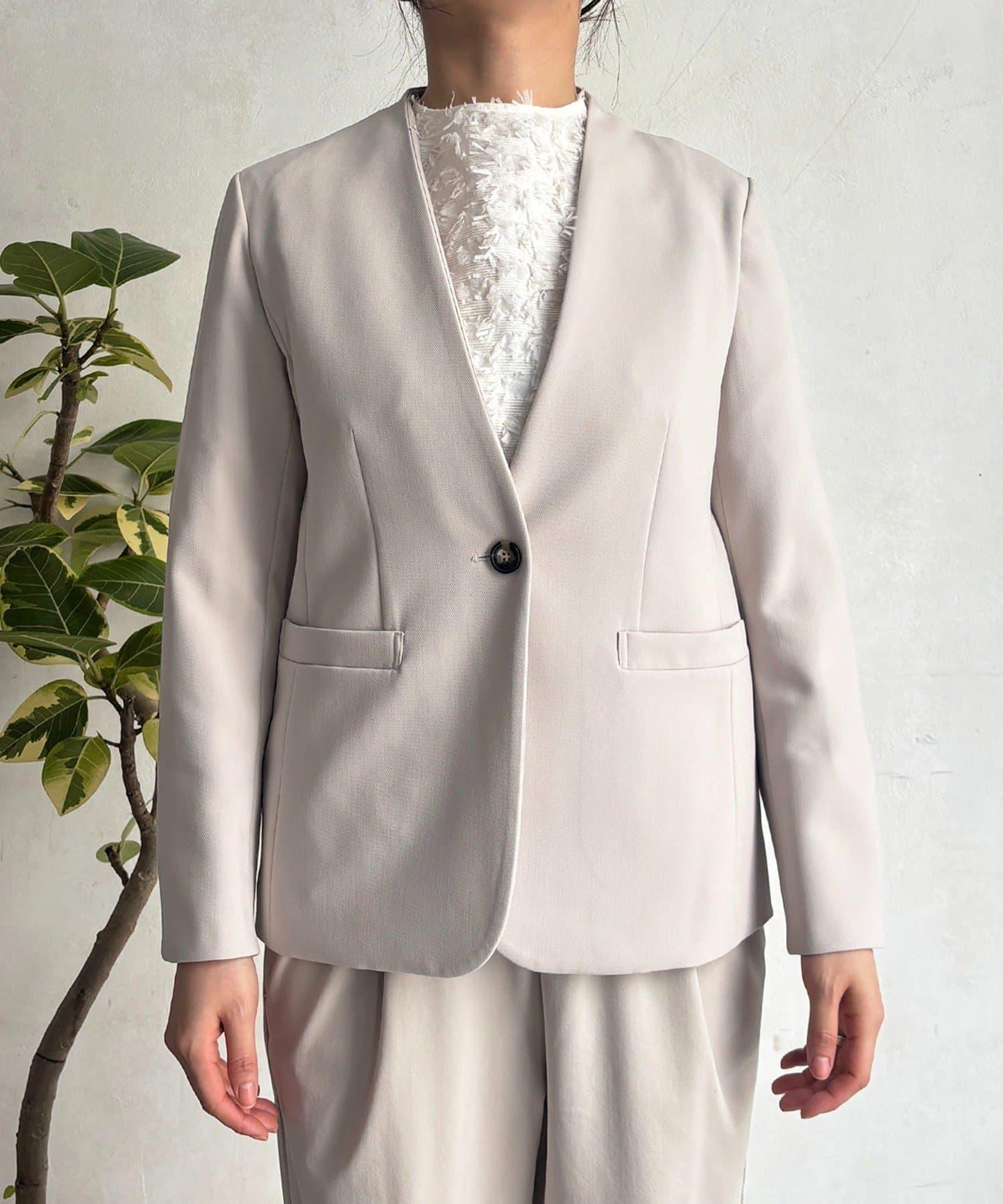 正式禮儀TR雙層織單排扣夾克