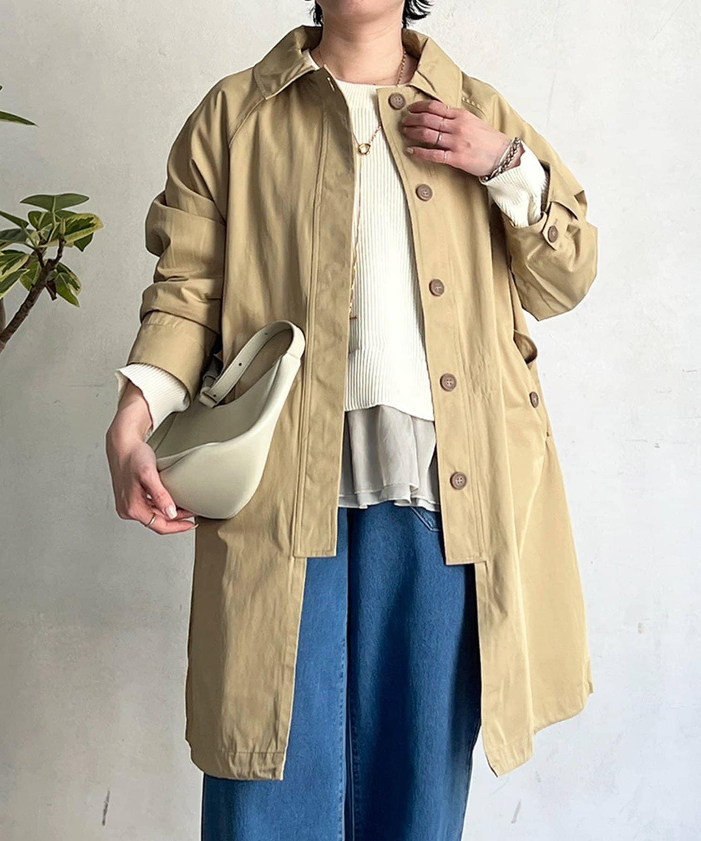 多方式穿著 翻領 大衣