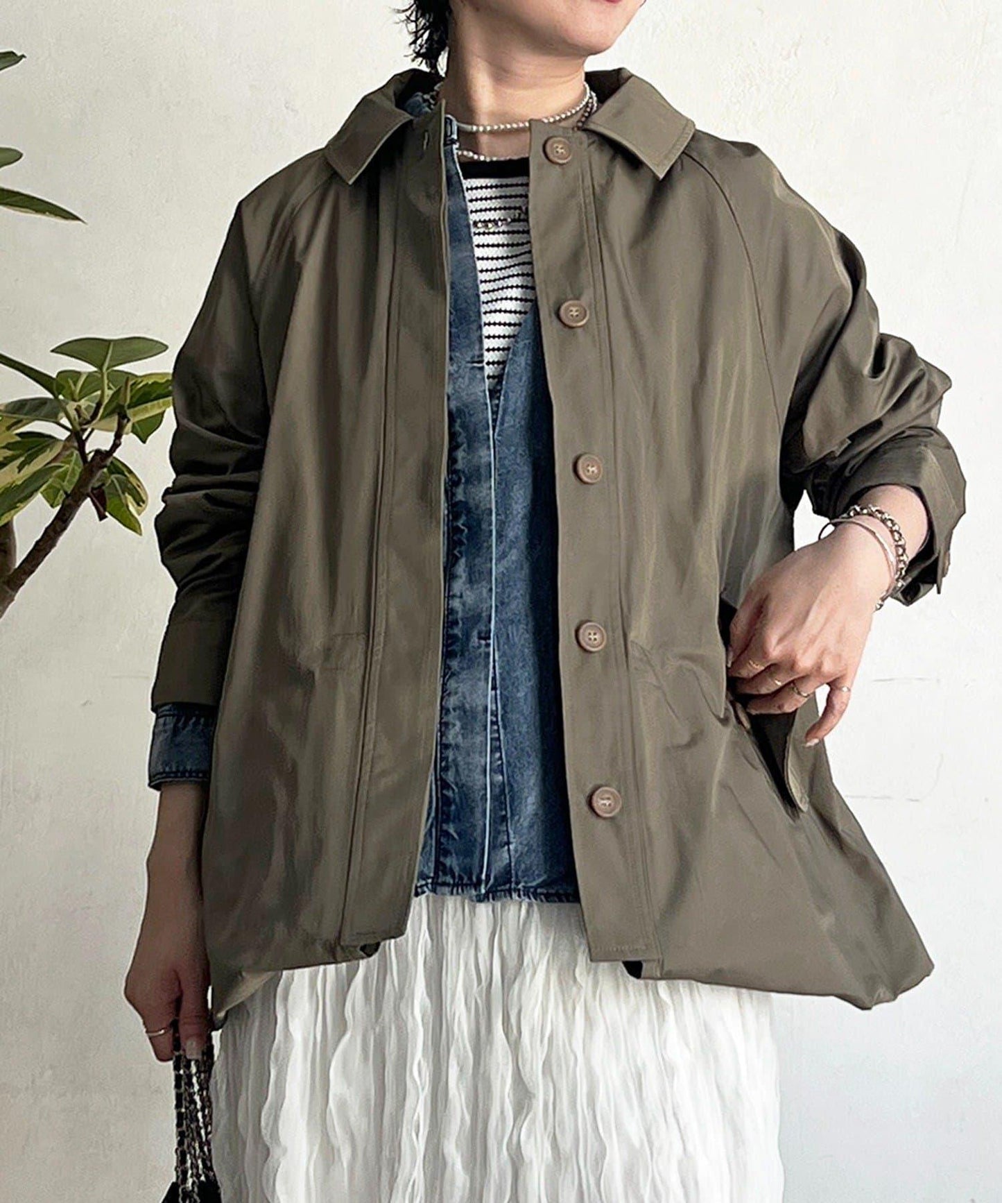 多方式穿著 翻領 大衣