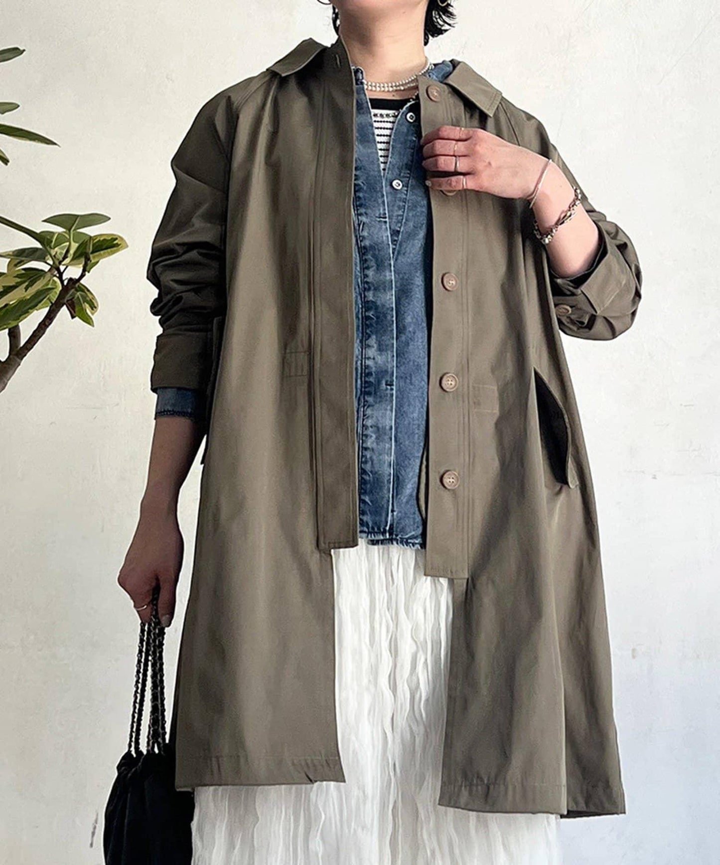 多方式穿著 翻領 大衣