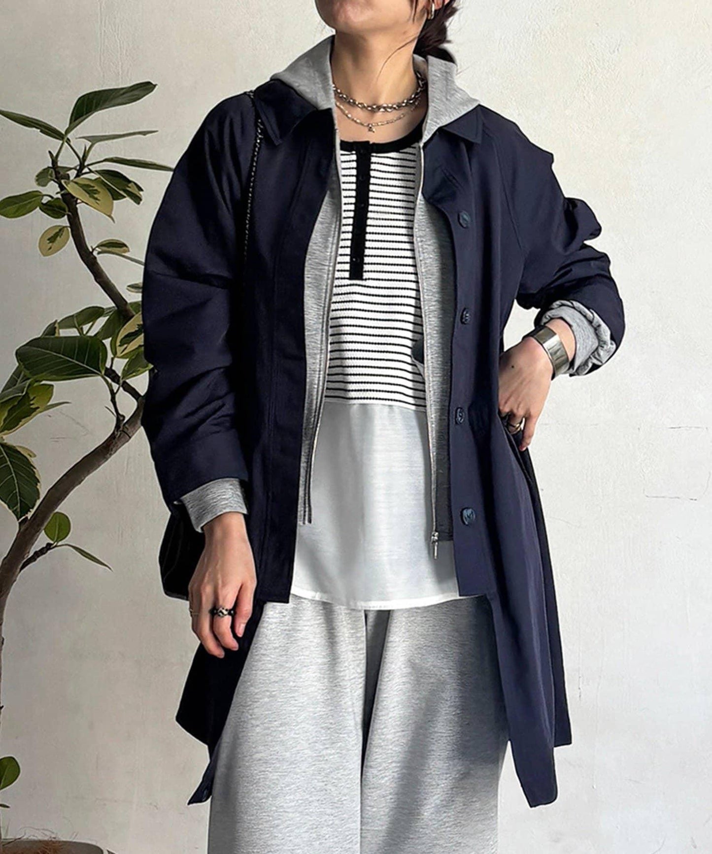 多方式穿著 翻領 大衣