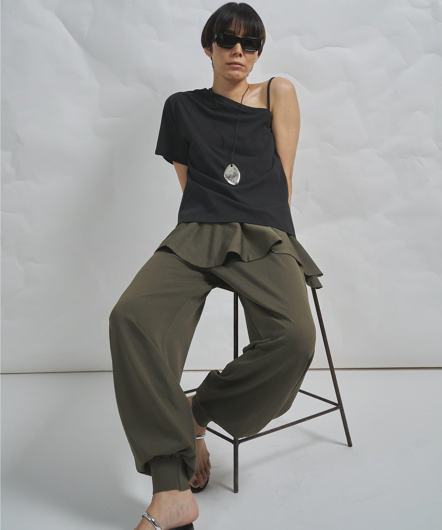 GEMINI 單肩設計 針織上衣