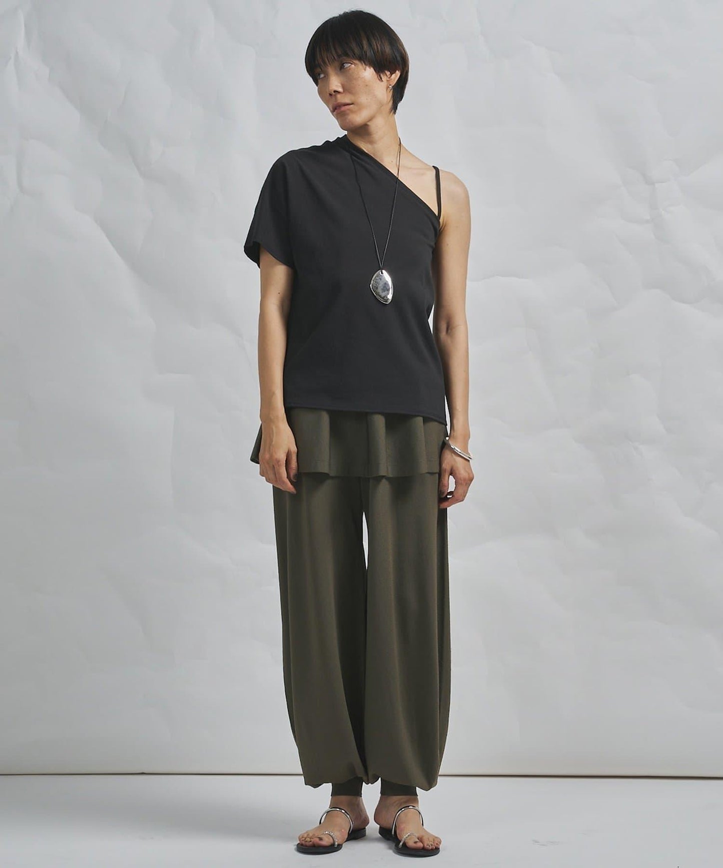 GEMINI 單肩設計 針織上衣