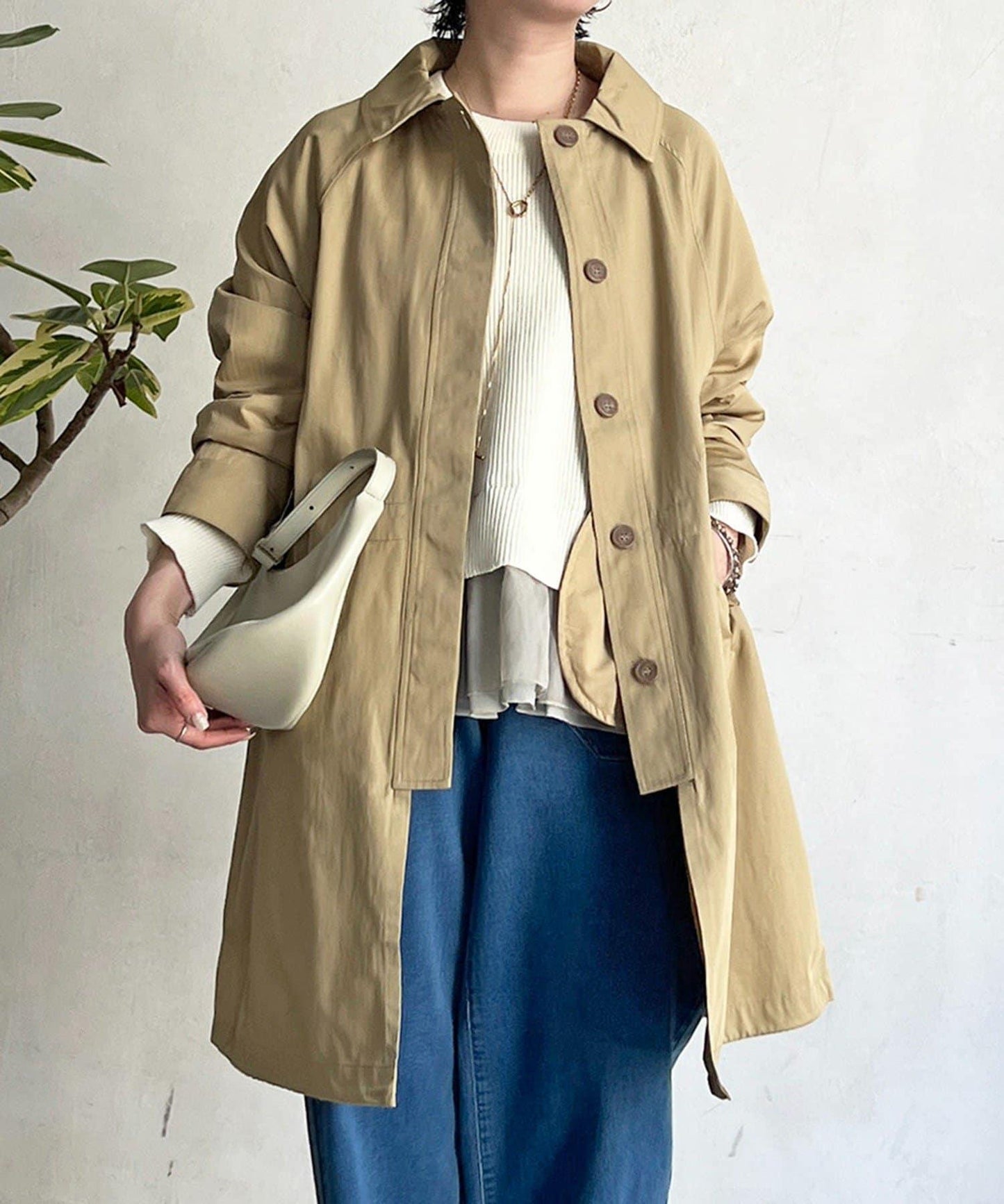 多方式穿著 翻領 大衣