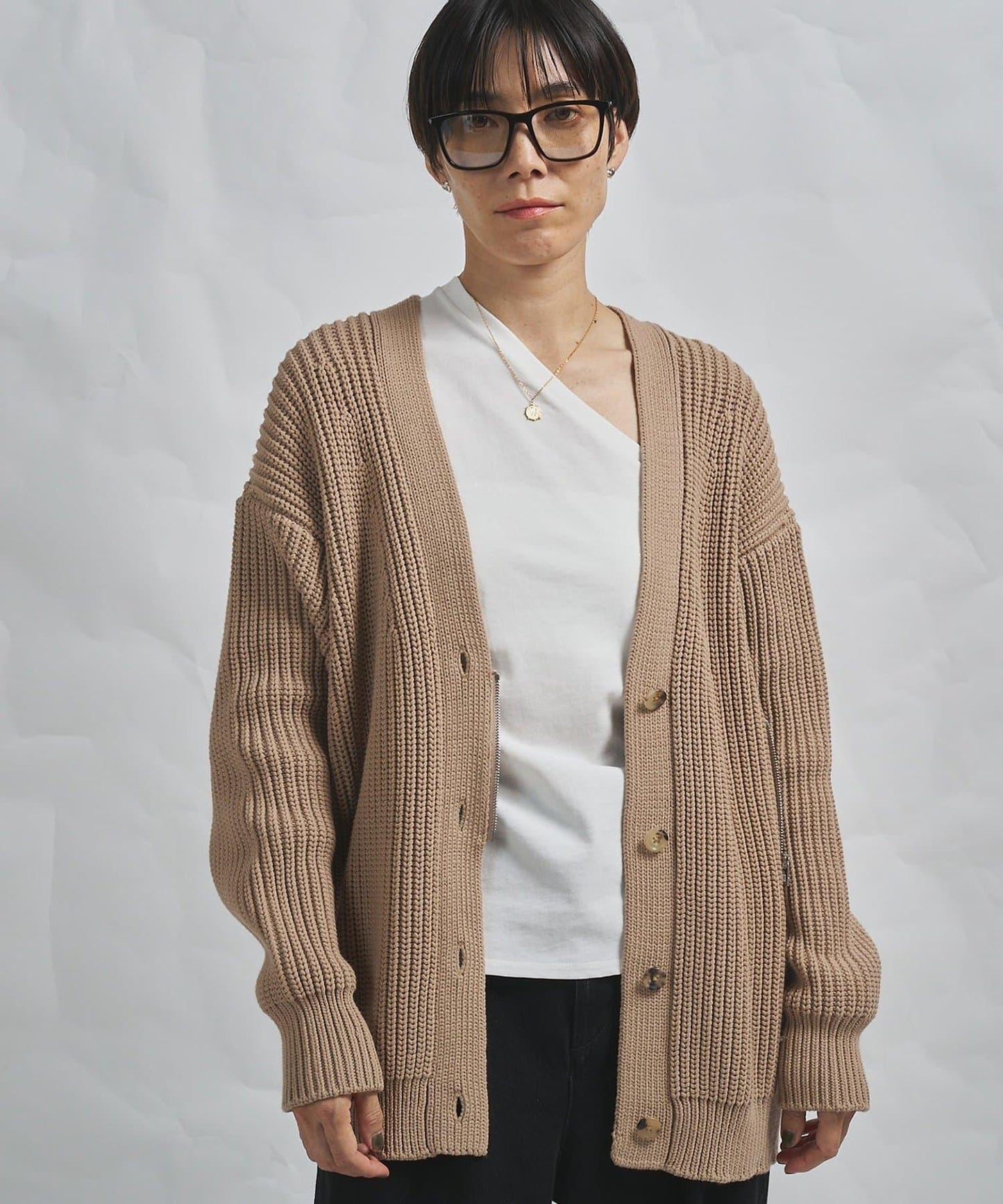 GEMINI 片畔紋針織開衫