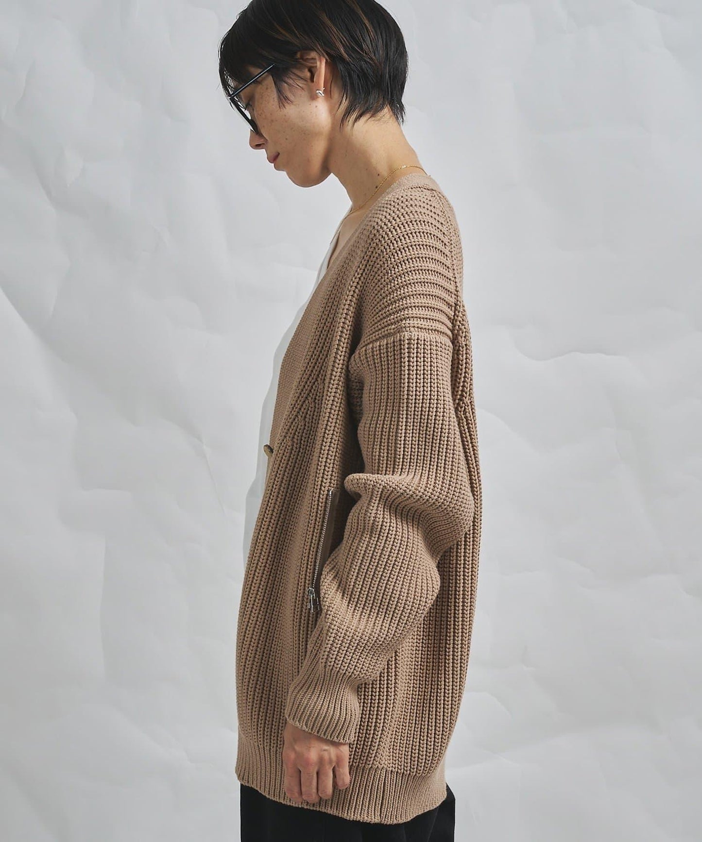 GEMINI 片畔紋針織開衫