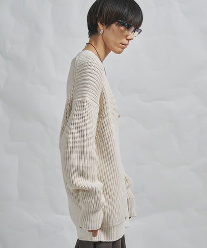 GEMINI 片畔紋針織開衫