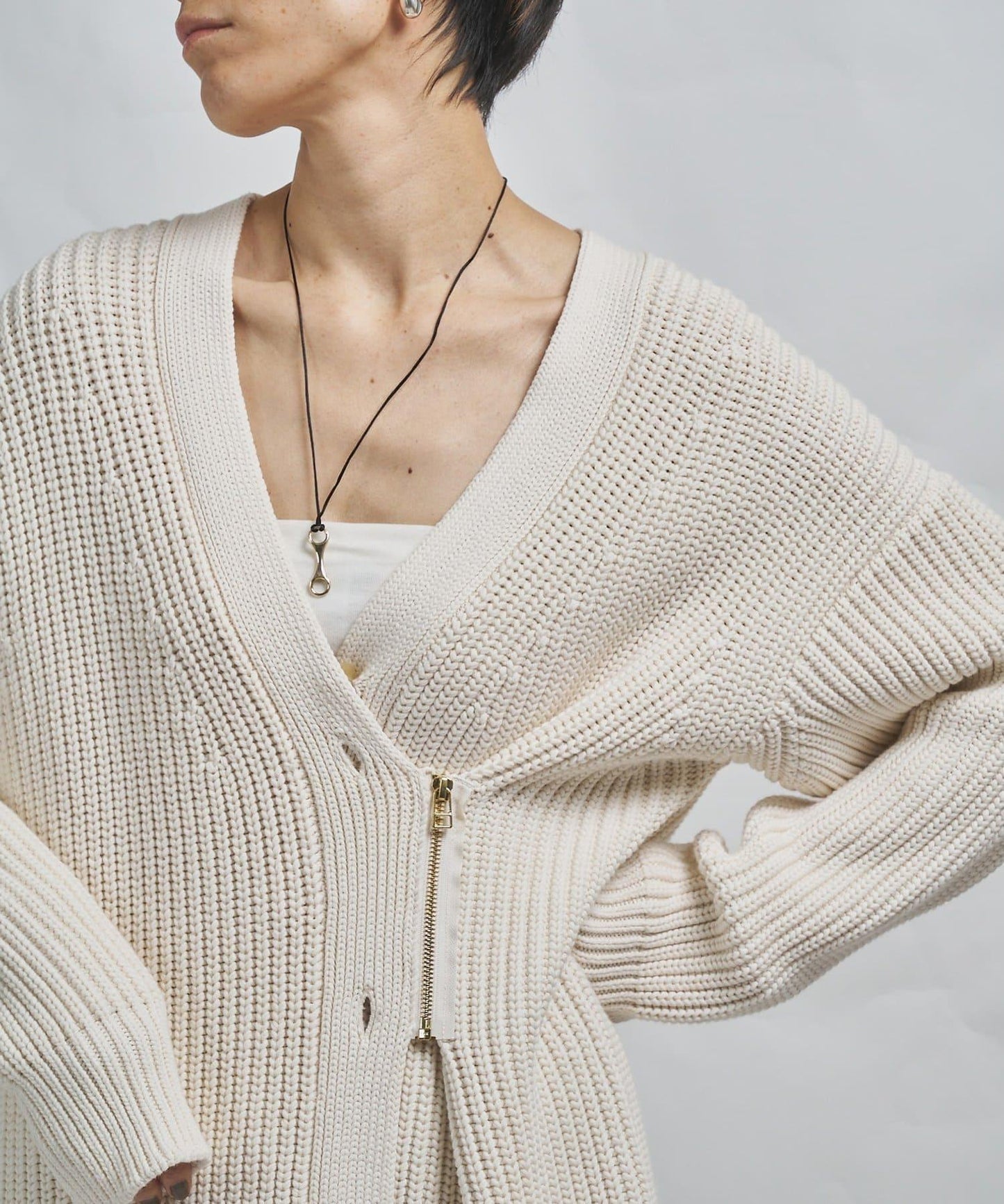 GEMINI 片畔紋針織開衫