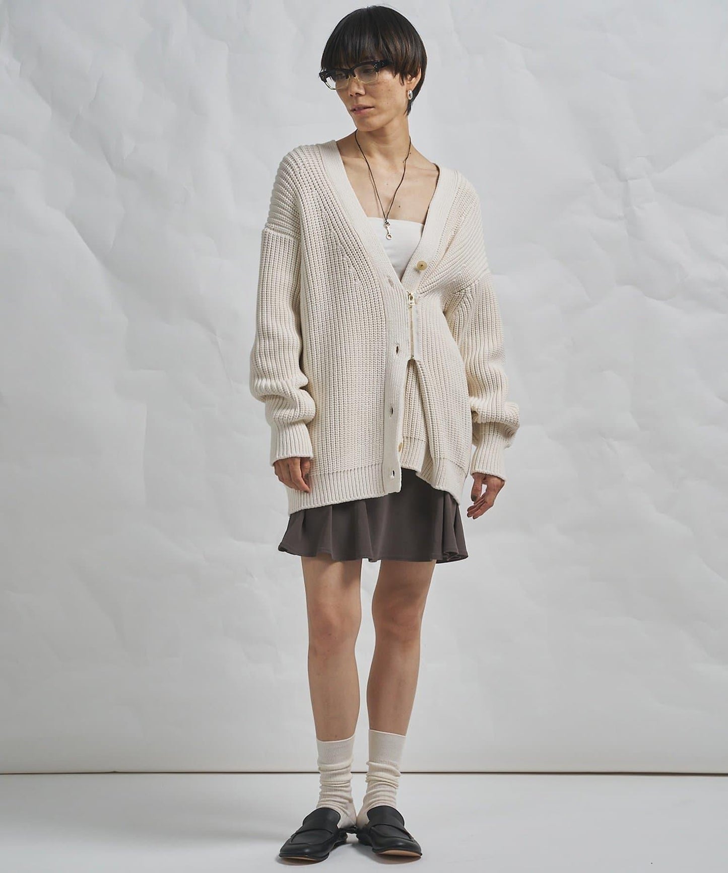 GEMINI 片畔紋針織開衫