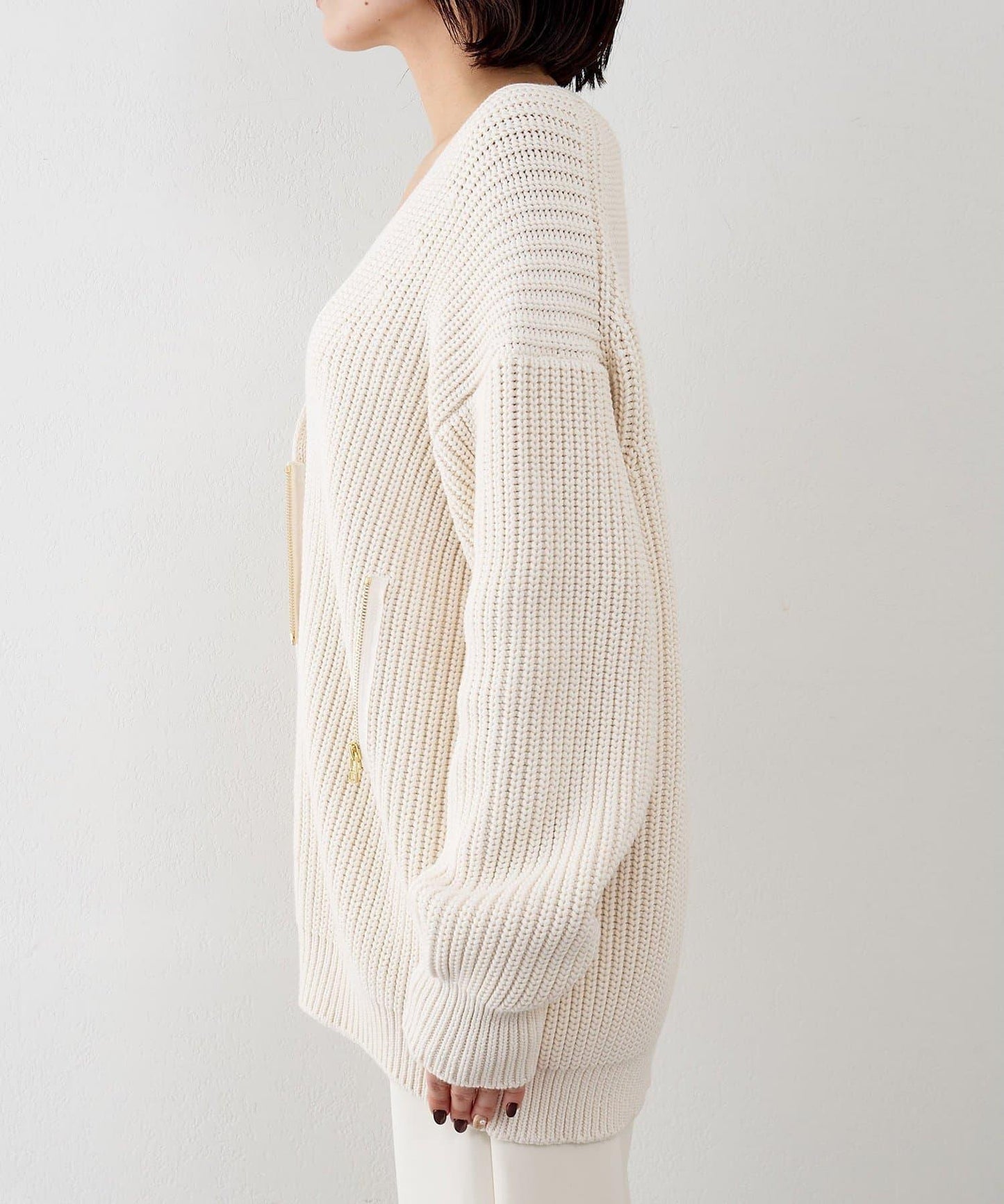 GEMINI 片畔紋針織開衫