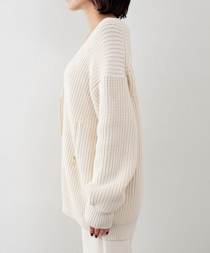 GEMINI 片畔紋針織開衫