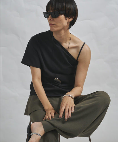 GEMINI 單肩設計 針織上衣