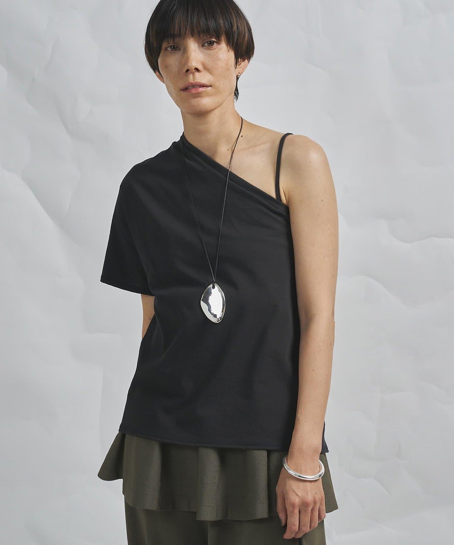 GEMINI 單肩設計 針織上衣