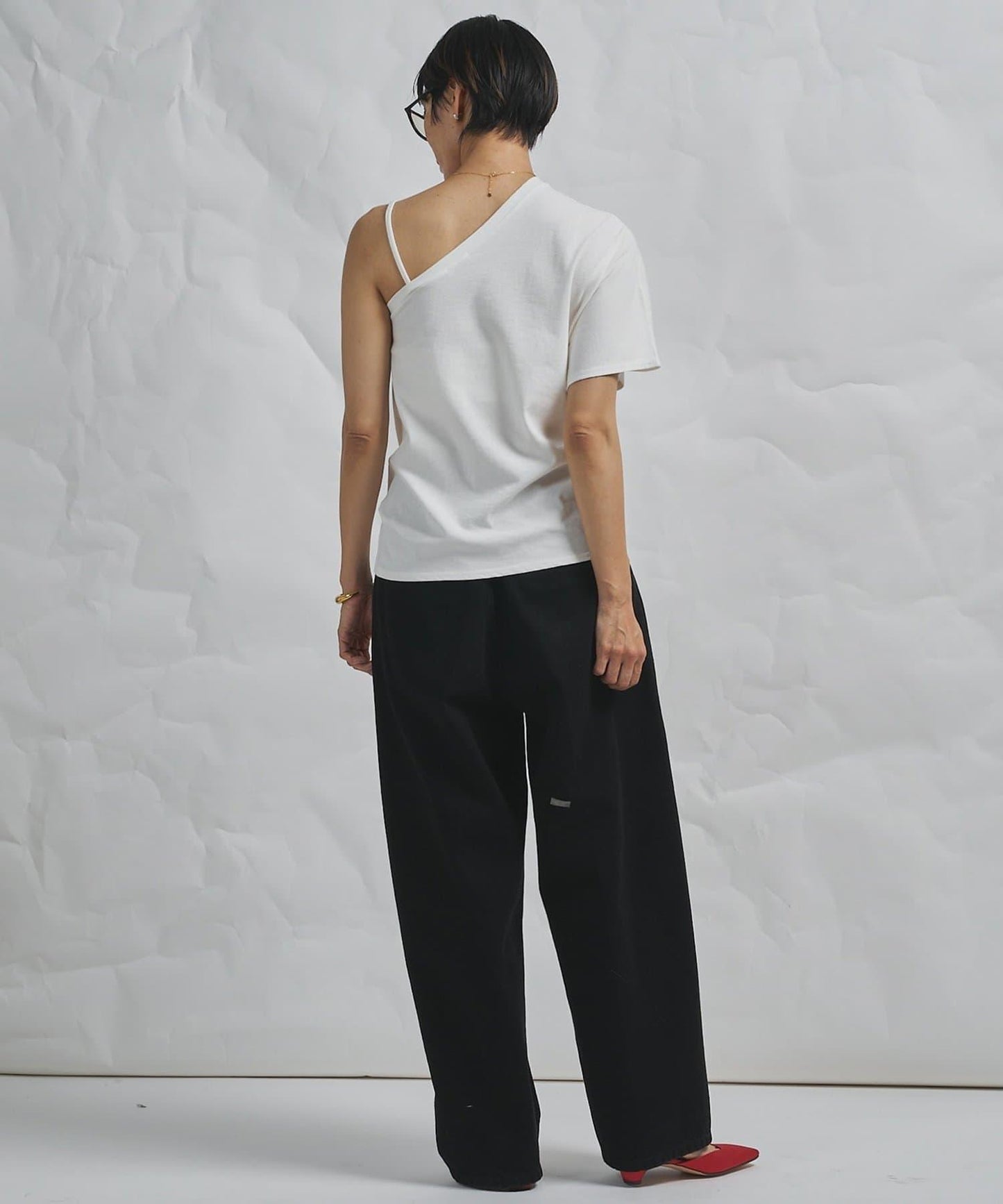 GEMINI 單肩設計 針織上衣