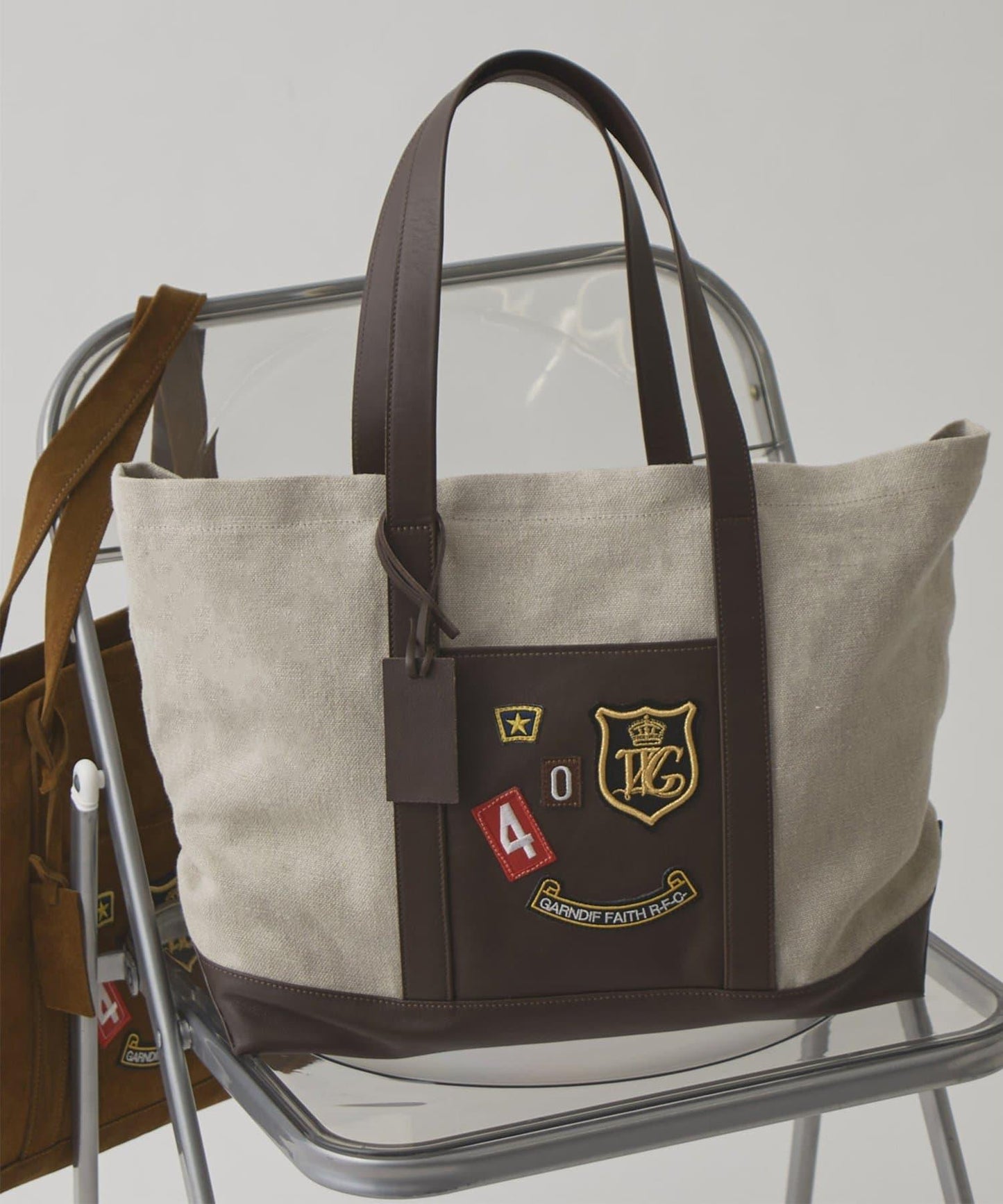 MARCO MASI 亞麻貼布托特包