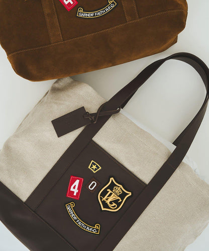 MARCO MASI 亞麻貼布托特包