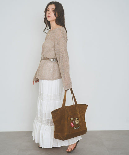 MARCO MASI 絨面革貼章托特包