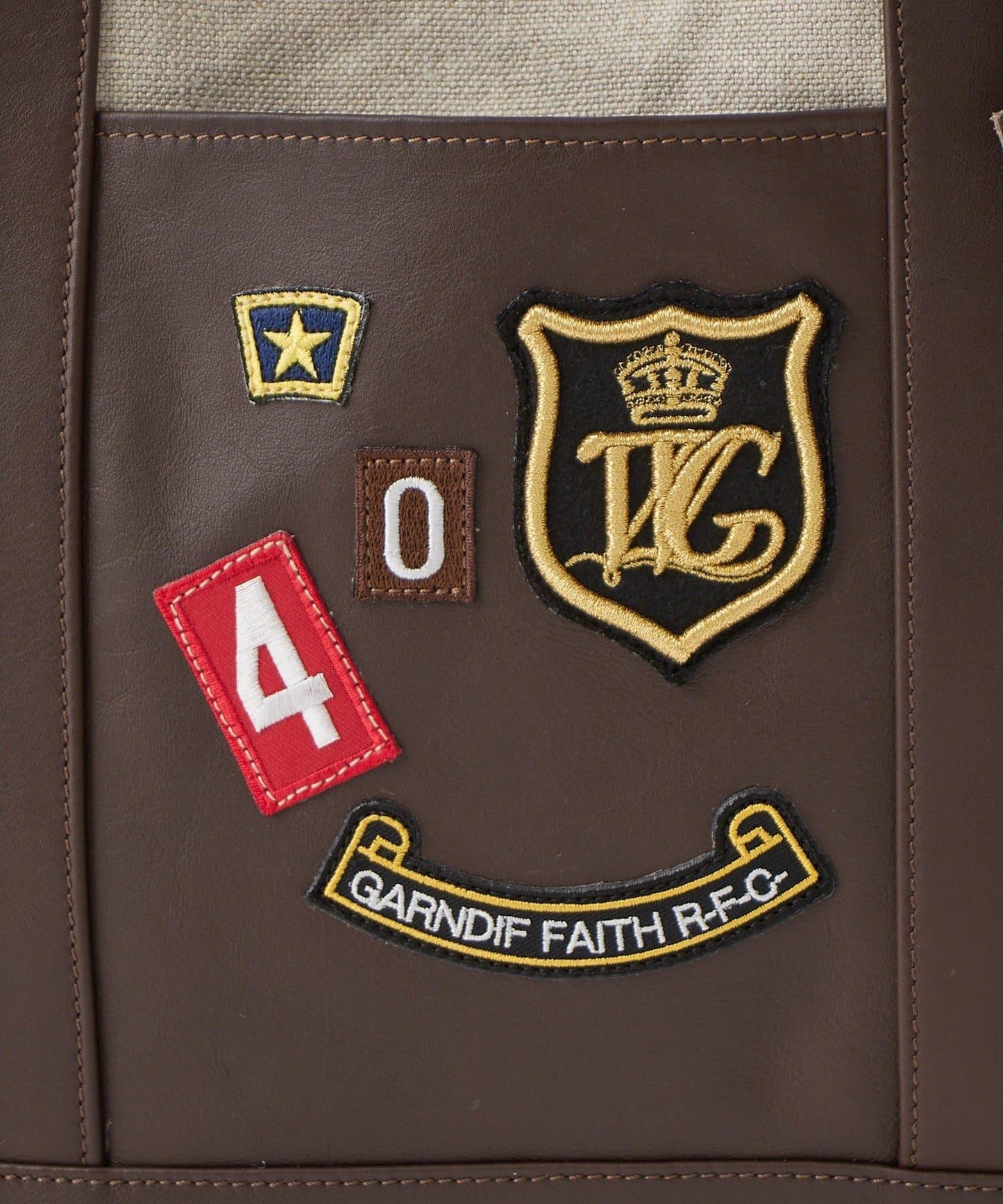 MARCO MASI 亞麻貼布托特包