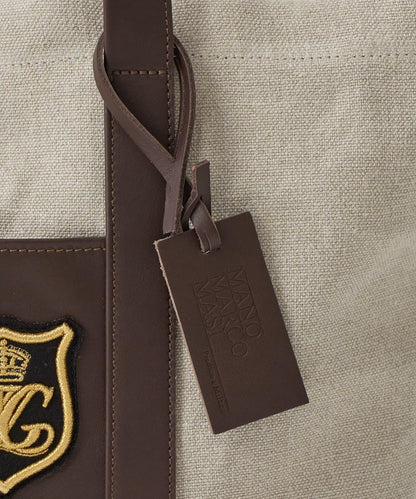 MARCO MASI 亞麻貼布托特包