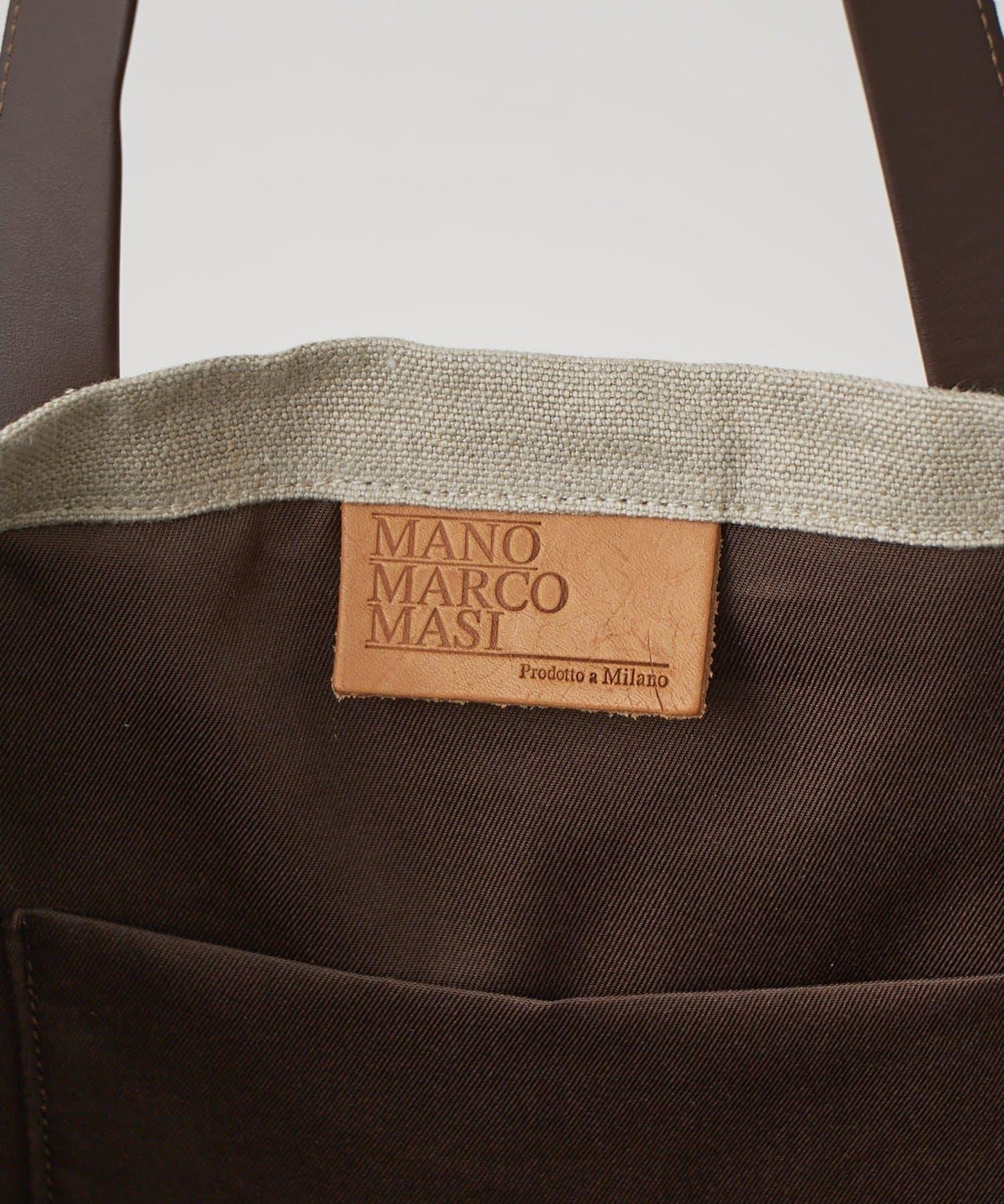 MARCO MASI 亞麻貼布托特包