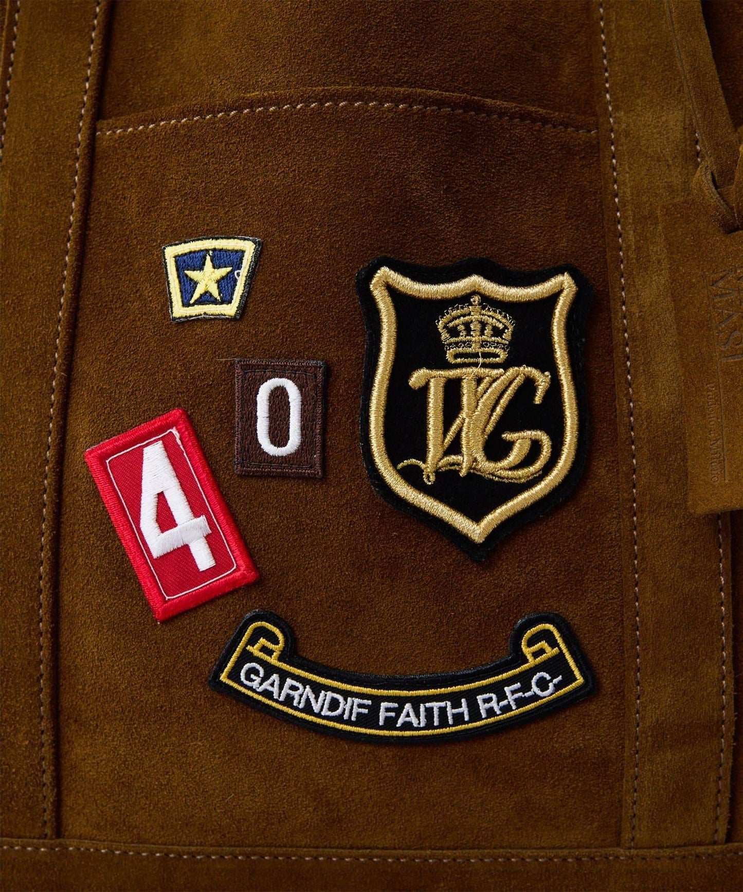 MARCO MASI 絨面革貼章托特包