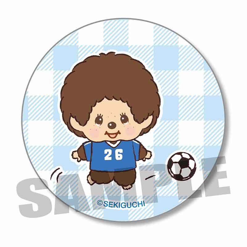 モンチッチ（蒙奇奇） 缶バッジ 足球款 徽章