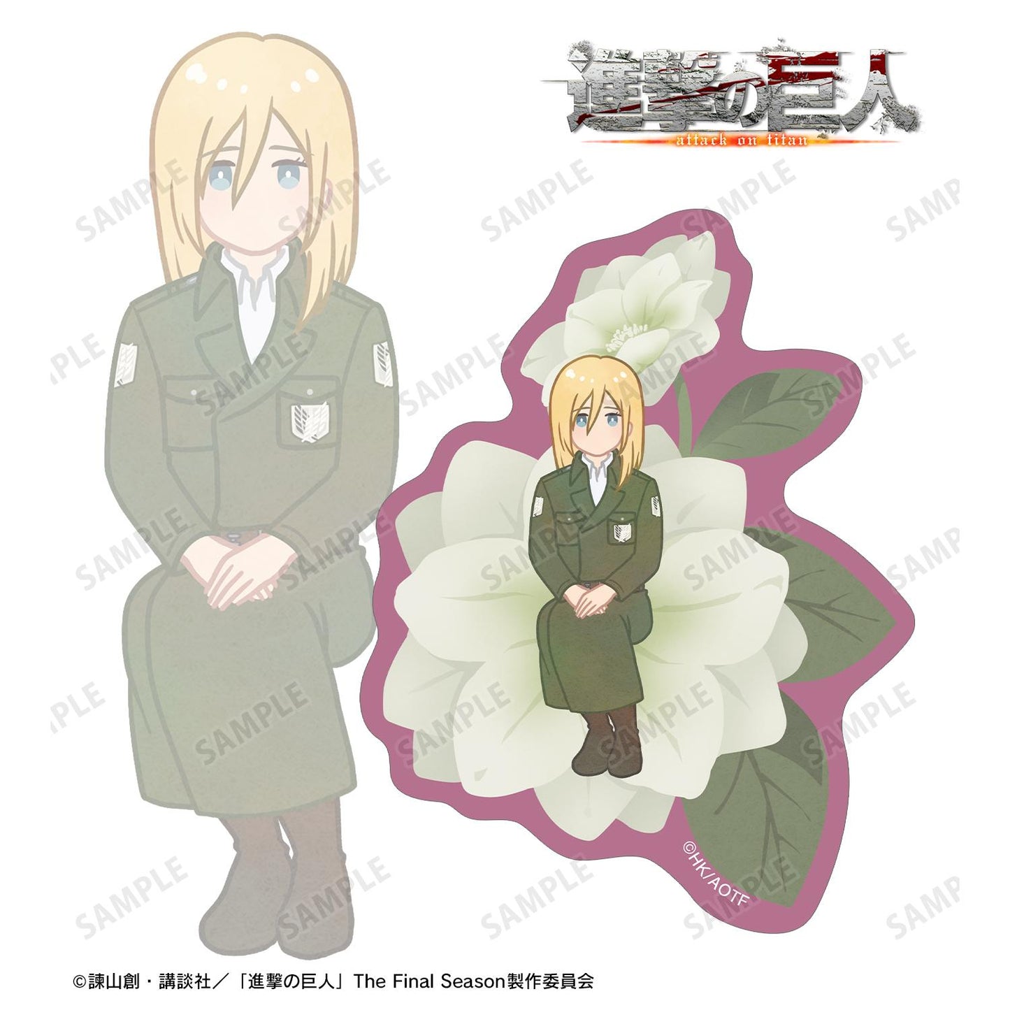 進撃の巨人（進擊的巨人） Botania系列 第4彈 ヒストリア 透明異形貼紙