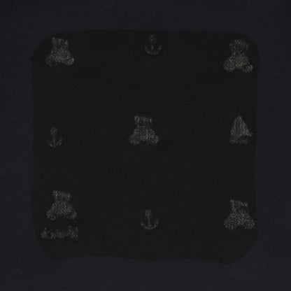 熊刺繡海軍風長袖T恤