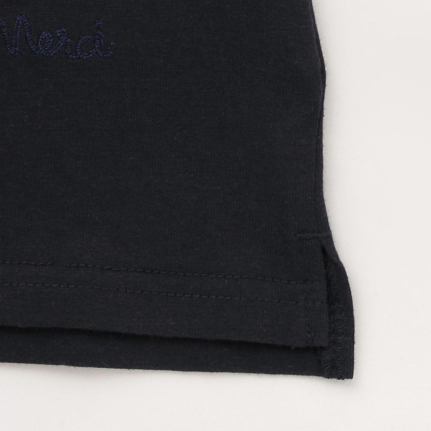 熊刺繡海軍風長袖T恤