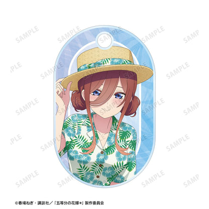 《五等分的新娘》 中野三玖 雙連金屬線亞克力鑰匙扣 夏威夷襯衫ver.