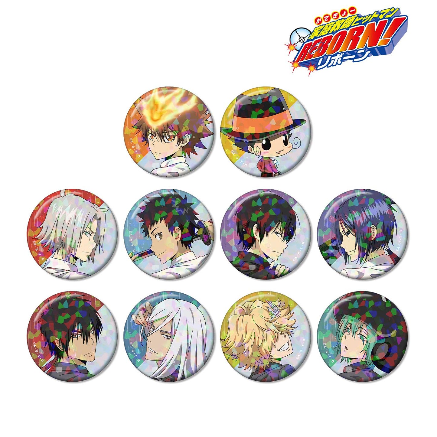 家庭教師ヒットマンREBORN!（家庭教師HITMAN REBORN!） 全息徽章 戰鬥背影×雨ver. 盒裝（10包入）