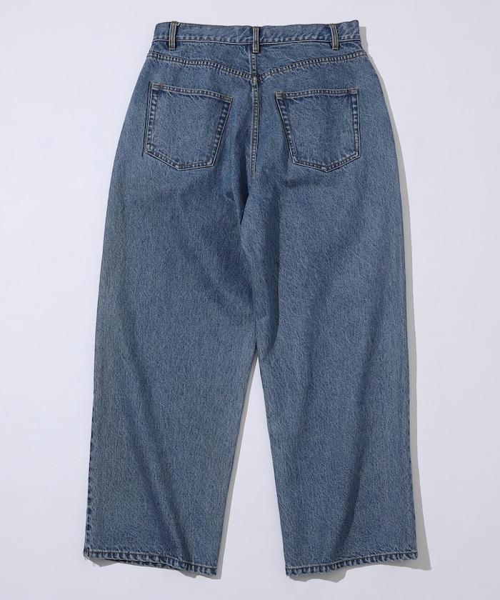 設計褶皺 Japan denim 寬鬆廓形 牛仔褲