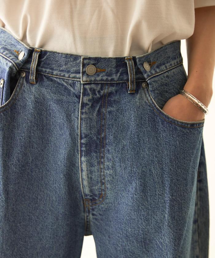 設計褶皺 Japan denim 寬鬆廓形 牛仔褲