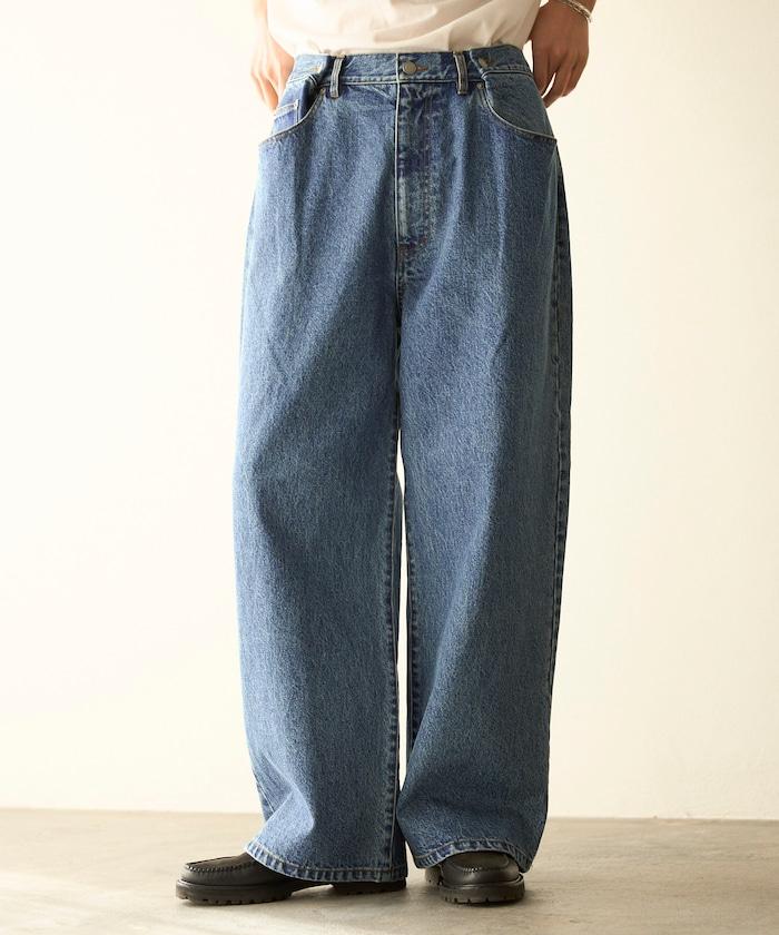 設計褶皺 Japan denim 寬鬆廓形 牛仔褲