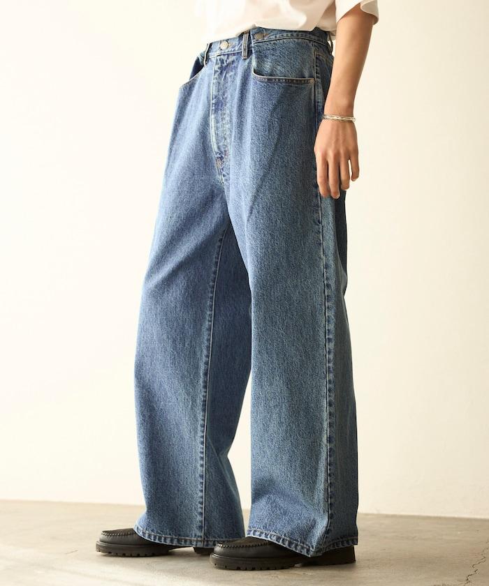 設計褶皺 Japan denim 寬鬆廓形 牛仔褲