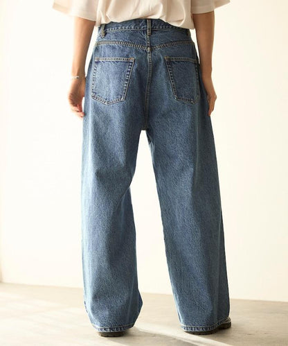 設計褶皺 Japan denim 寬鬆廓形 牛仔褲