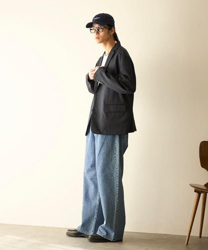 設計褶皺 Japan denim 寬鬆廓形 牛仔褲