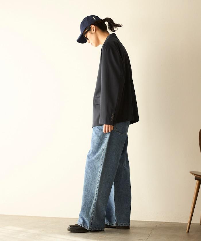 設計褶皺 Japan denim 寬鬆廓形 牛仔褲