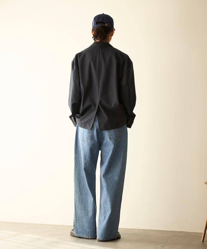 設計褶皺 Japan denim 寬鬆廓形 牛仔褲