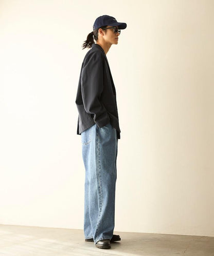 設計褶皺 Japan denim 寬鬆廓形 牛仔褲